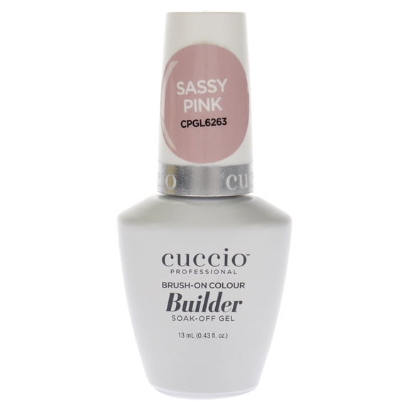 Cuccio Pro Brush-On Colour Builder Soak Off Gel - Sassy Pink, 0.43 oz Nail Polish
