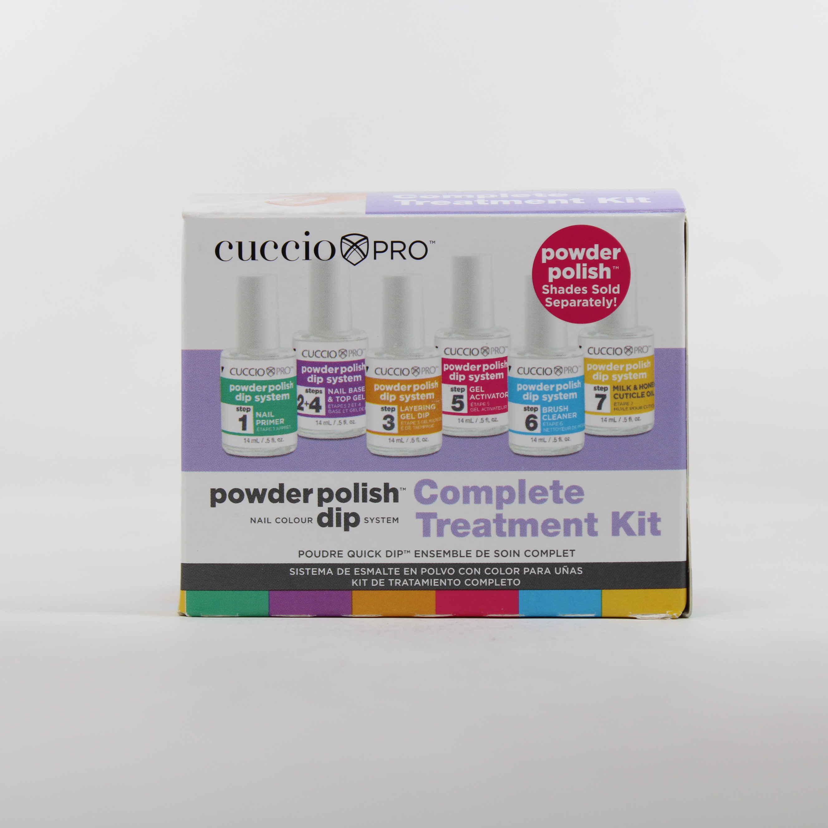 Cuccio Pro Powder Dip Polish System Complete Treatment Kit 6 Piece