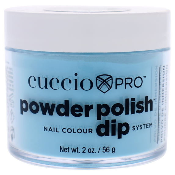 Cuccio Pro Powder Polish Nail Colour Dip System - Caribbean Sky Blue, 1.6 oz Nail Powder