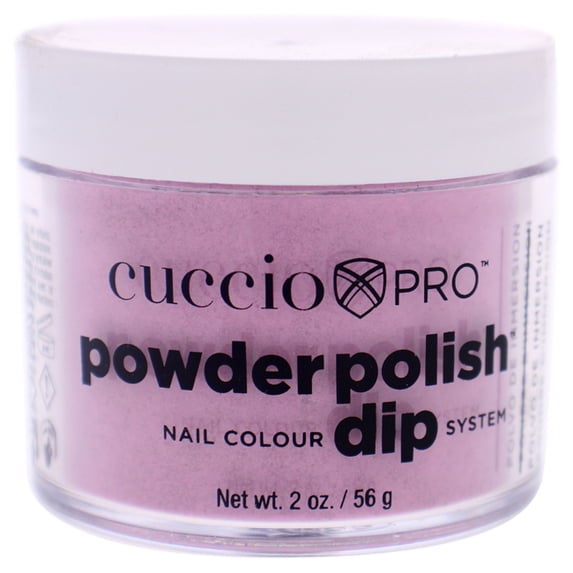 Cuccio Pro Powder Polish Nail Colour Dip System - Deep Pink With Pink Glitter, 1.6 oz Nail Powder