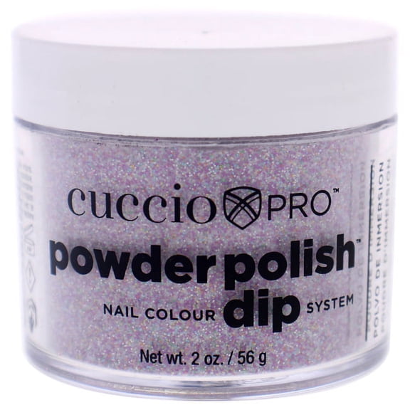 Cuccio Pro Powder Polish Nail Colour Dip System - Deep Purple Glitter, 1.6 oz Nail Powder