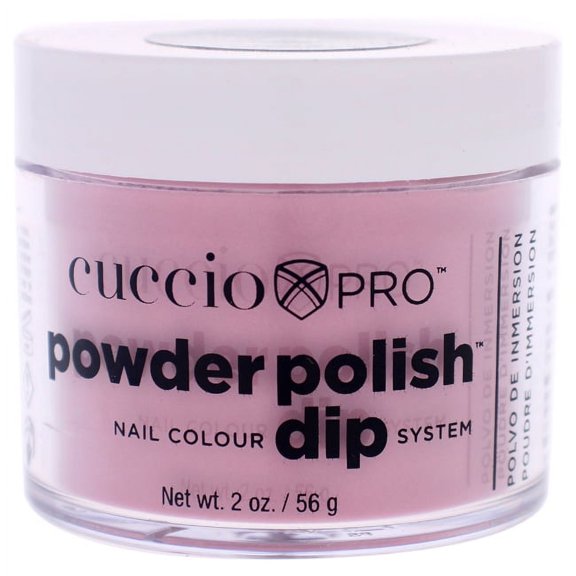 Cuccio Pro Powder Polish Nail Colour Dip System - Rose With Shimmer, 1.6 oz Nail Powder
