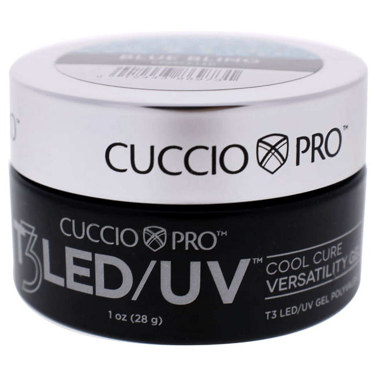 Cuccio Pro T3 Cool Cure Versatility Gel - Blue Bling Nail Gel 1 oz