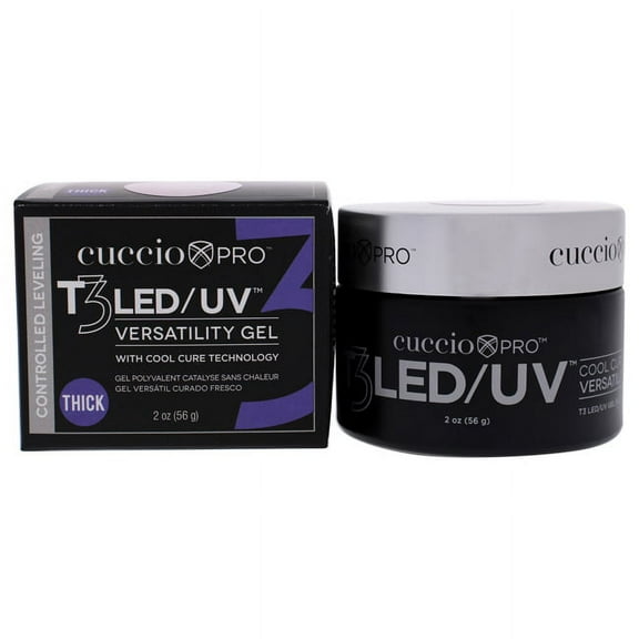 Cuccio Pro T3 LED/UV Cool Cure Versatility Gel - Controlled Leveling Pink Nail Gel 2 oz