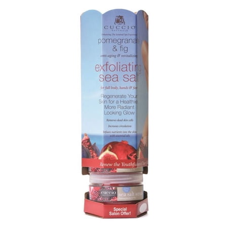 Cuccio Sea Salt Moisturizing Exfoliant Pom & Fig Display (6 Jars/Pack)