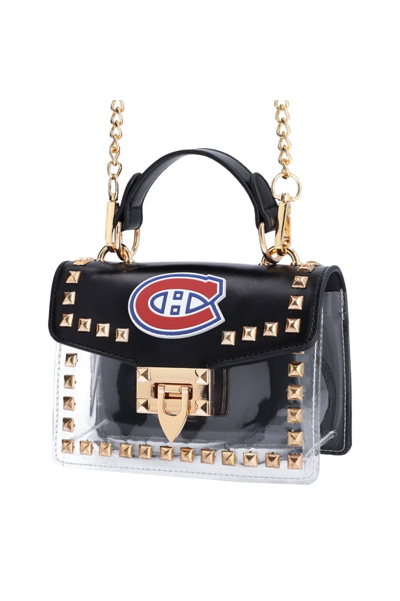 Cuce Montreal Canadiens Studded Clear Crossbody Purse