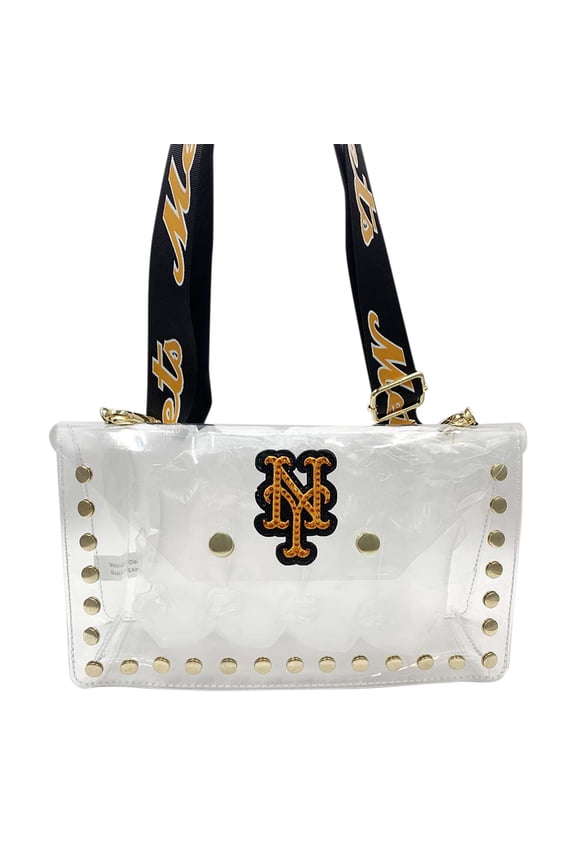 Cuce New York Mets Crystal Clear Envelope Crossbody Bag