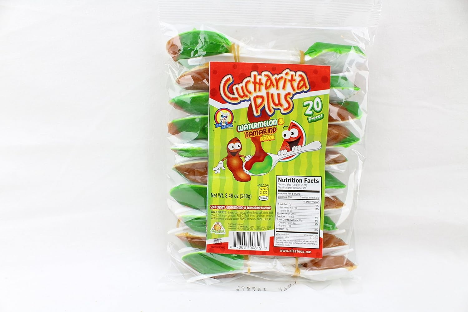 Cucharita Watermelon And Tamarind Flavored Mexican Candy Big Spoon 20