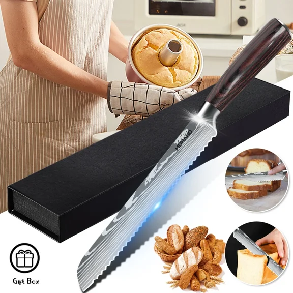 Cuchillo De Acero Inoxidable Con Filo Dentado Multiusos Para Pan Frutas Verduras