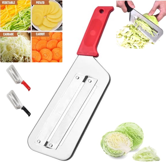 Cuchillo Triturador De Repollo, 2026 Upgraded Stainless Steel Cabbage Slicer, Upgraded Wide Sharp Blades Durable Julienne Cutter, Cabbage Shredder for Coleslaw, for Vegetables and Fruits