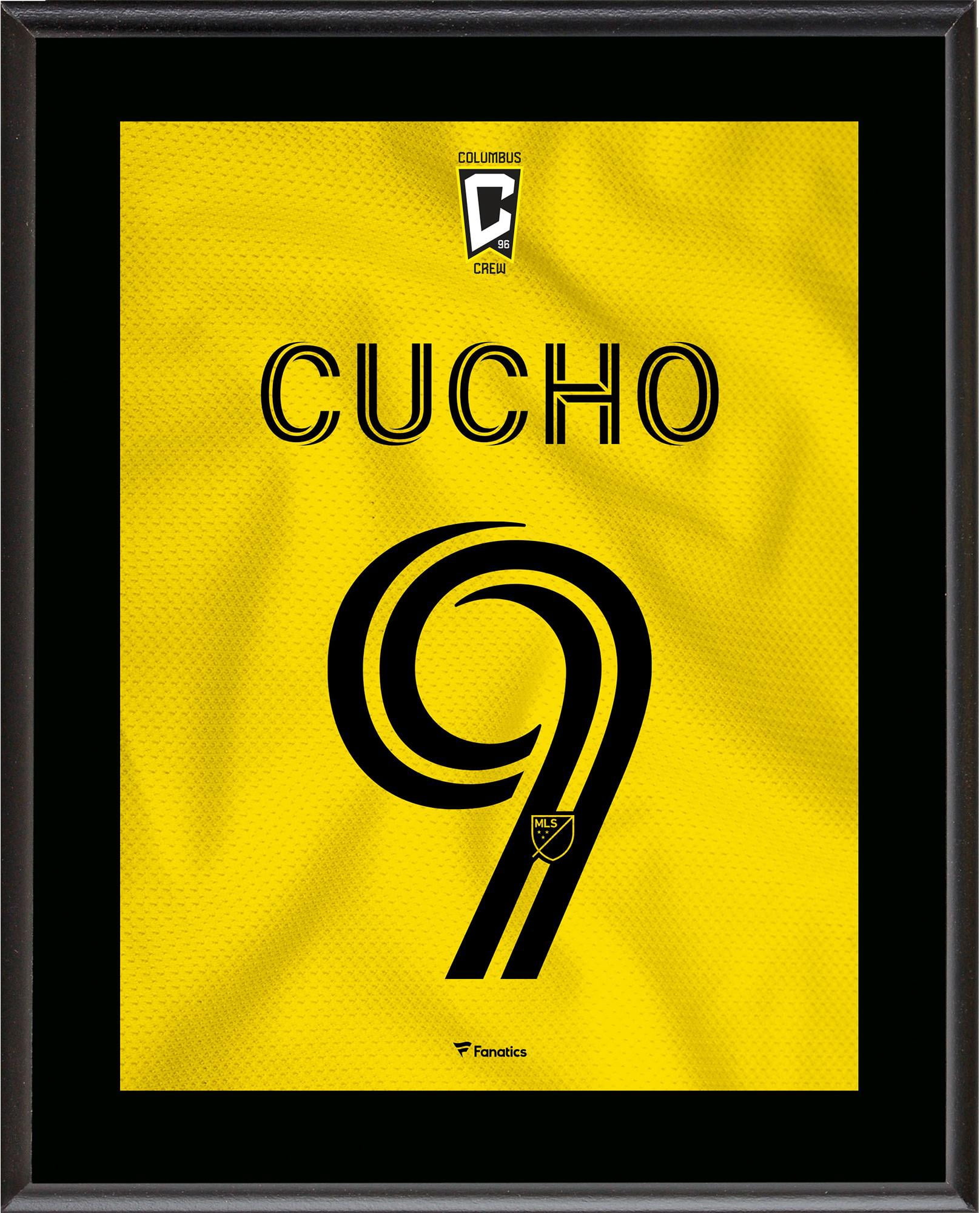 Cucho Hernandez Columbus Crew 10.5" x 13" Gold Standard Jersey Style