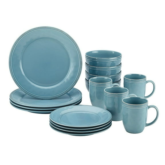 Cucina 16-Piece Ceramic Dinnerware Set - Agave Blue