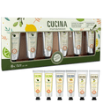 thumbnail image 1 of Cucina 6 Pack Regenerating Hand Cream Fruits & Passion Travel Size Set | Coriander Olive Tree | Lime Zest Cypress | Sea Salt Amalfi Lemon, 1 of 9