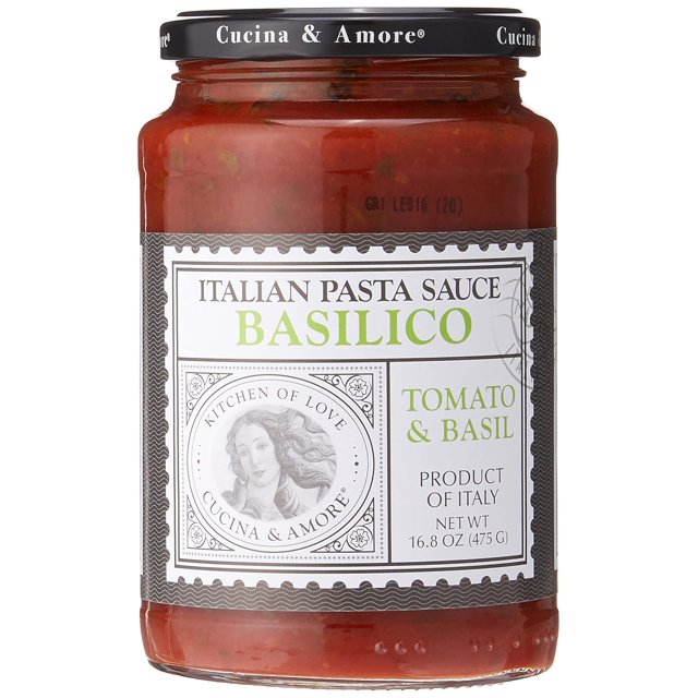 Cucina & Amore NonGMO Italian Pasta Sauce Basilico Tomato Basil