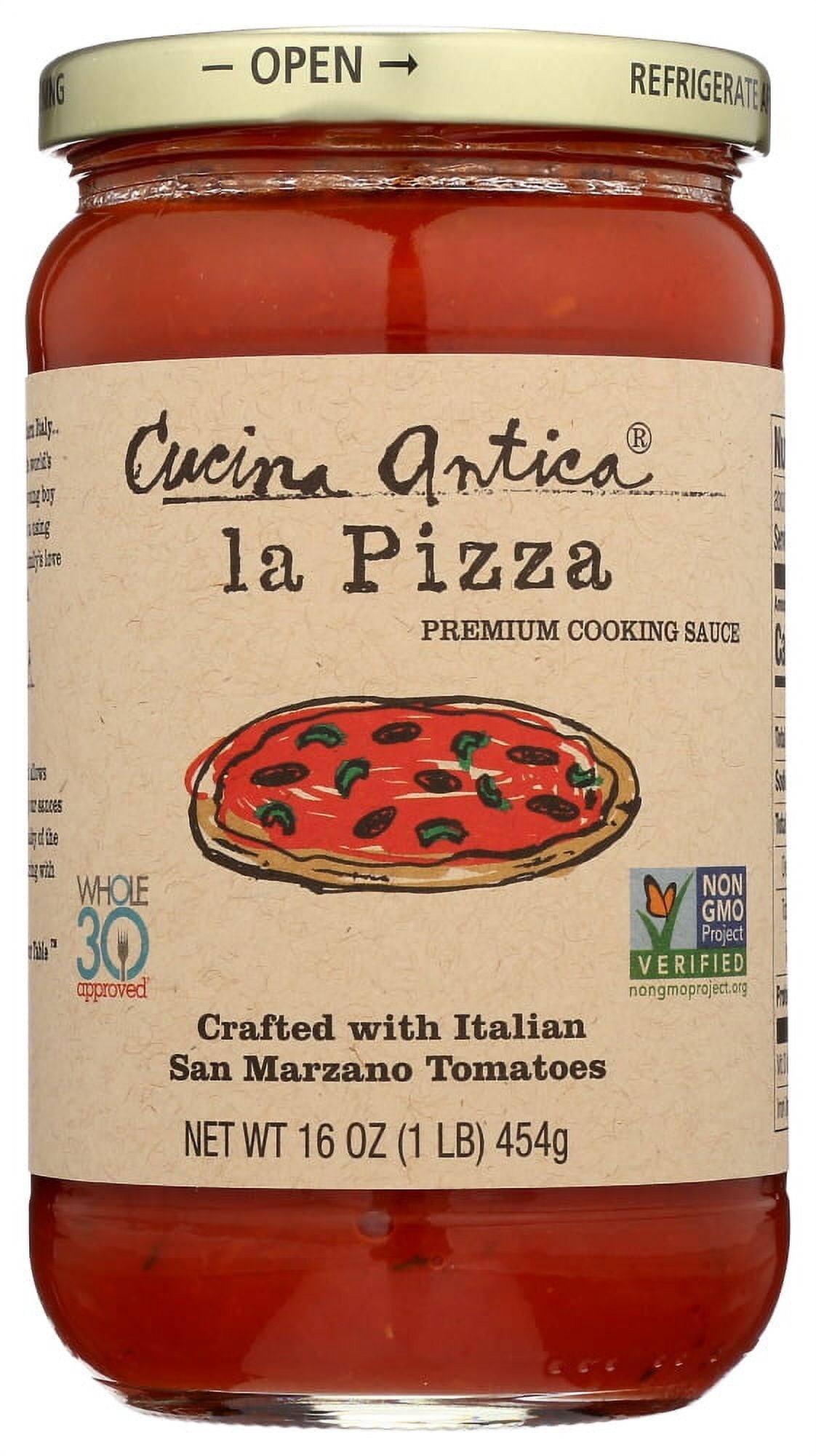 Cucina Antica Cooking Sauce La Pizza Sauce, 16 Fl Oz
