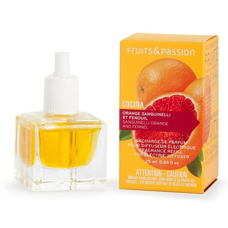 Cucina Fruits & Passion Perfume Refill for Electric Diffuser (Sanguinelli Orange and Fennel) - 25ml