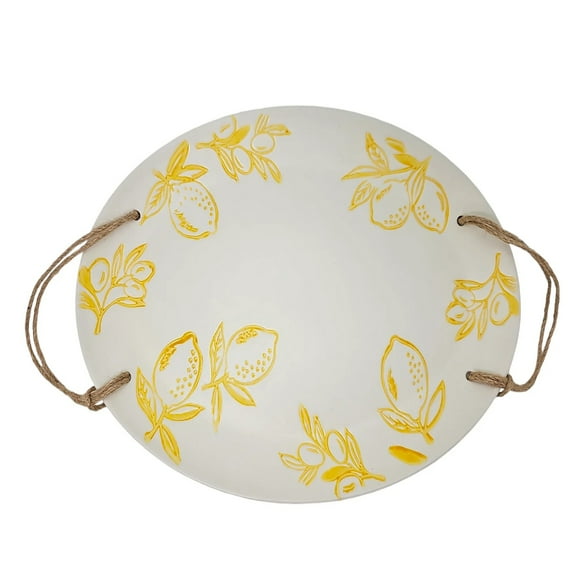Cucina Italiana Lemon Design Oval Serving Platter