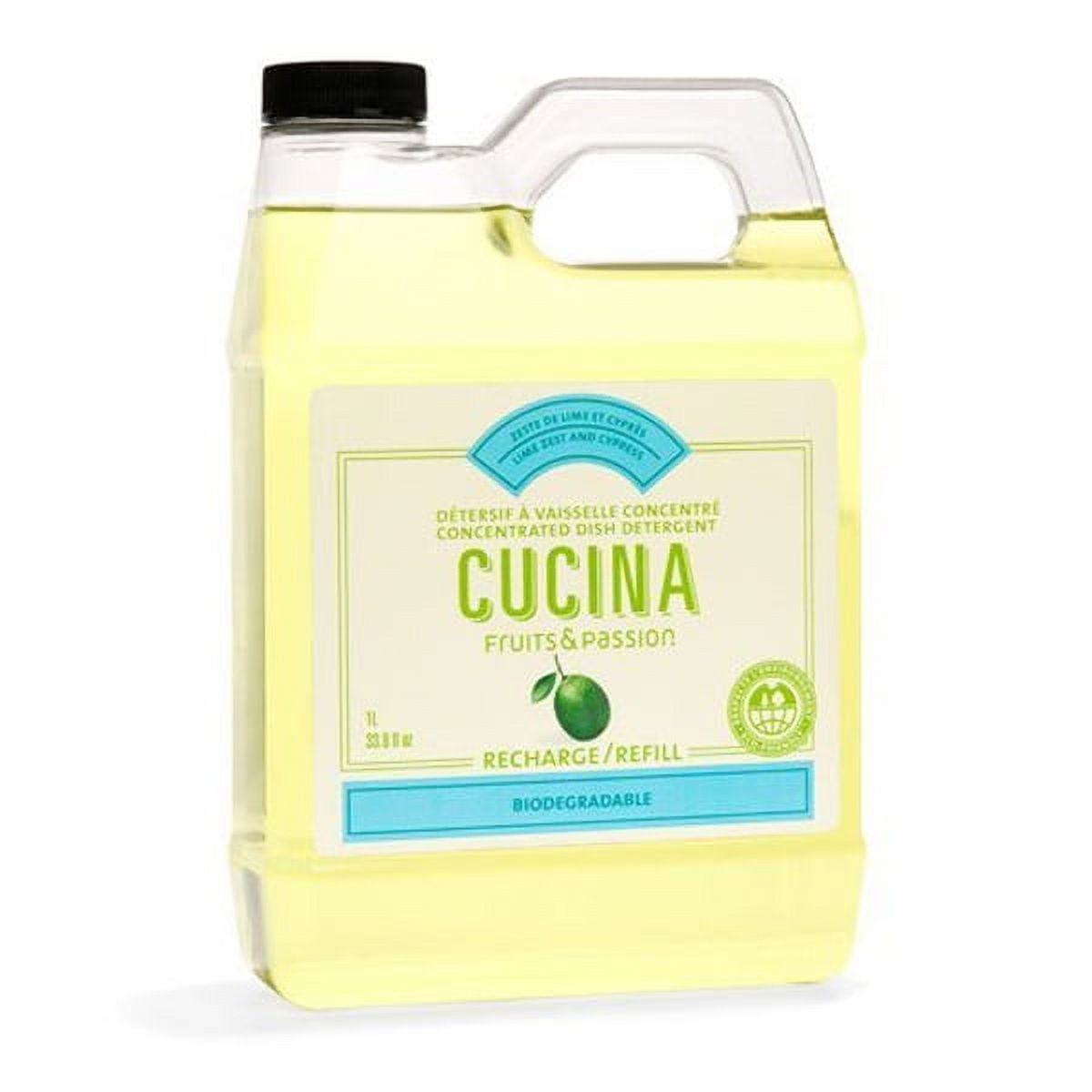 Cucina Lime Zest & Cypress Fruit & Passion Dish Soap Refill 33.8oz