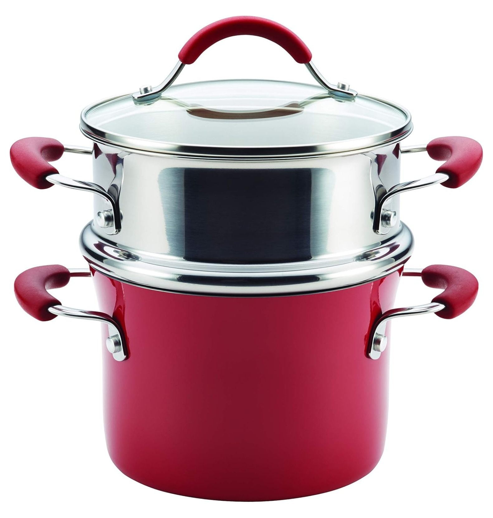 Cucina Nonstick Sauce Pot/Saucepot with Steamer Insert and Lid, 3 Quart ...