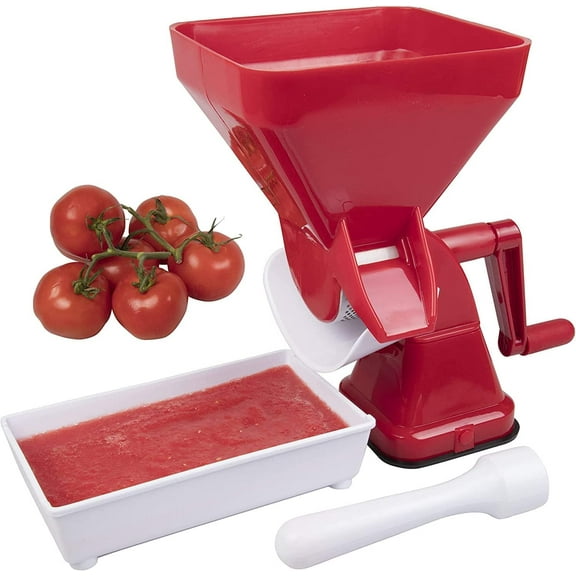 Cucina Pro Tomato Strainer- Easily Juices w No Peeling Deseeding or Coring Necessary- Suction Cup Base Food Mill Press- Homemade Pasta Sauces, Fresh Salsa Potato Puree Maker