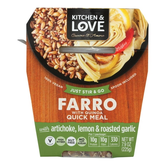 Cucina and Amore - Farro - Artichoke - Lemon - Garlic - Case of 6 - 7.9 oz