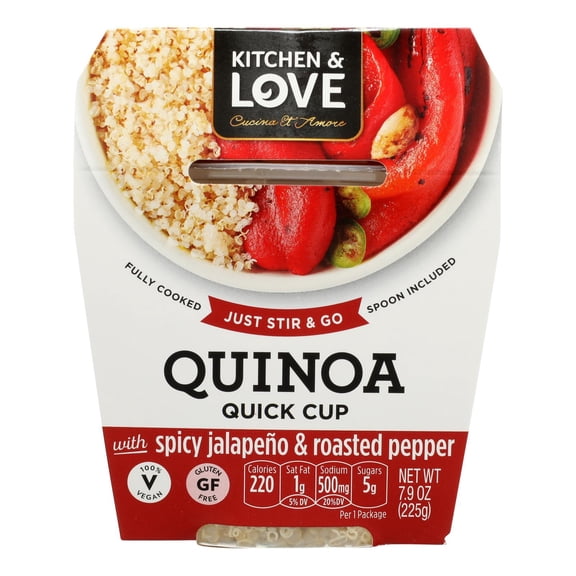 Cucina and Amore - Quinoa Meals - Spicy Jalapeno and Roasted Peppers - Case of 6 - 7.9 oz.
