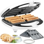 CucinaPro Empanada and Churro Maker - Cooker w 4 Removable Plates - Easier than a Press - Includes Dough Cutting Circle for Easy Dough Measurement