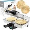 CucinaPro Pizzelle Maker Polished Electric Baker Press Makes Two 5