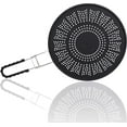thumbnail image 1 of CucinaPro Silicone Splatter Screen- Multi Use XL 11.5" Oil and Grease Shield Guard and Strainer w Foldable Handle for Easy Storage - Fits Most Kitchen Frying Pans - Great for Cooks, 1 of 5