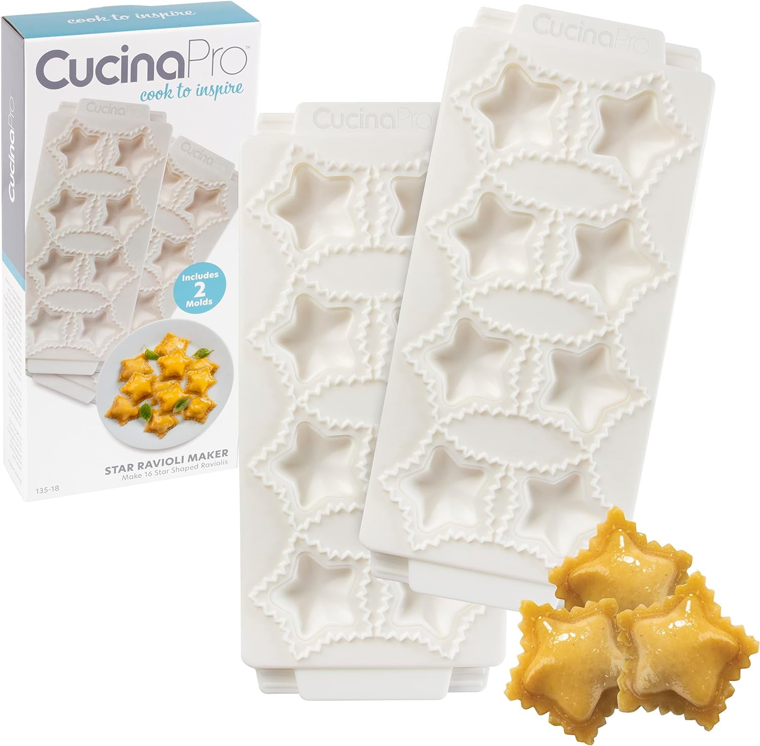 CucinaPro Star Ravioli Molds (2 Pack) - Mini 2
