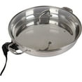 thumbnail image 1 of Electric Skillet - 18/10 Stainless Steel Frying Pan with Tempered Glass Lid and Handles, 16" Round, Adjustable Temperature Control Knob, Portable and Includes Recipe Guide, Great for Parties, 1 of 6