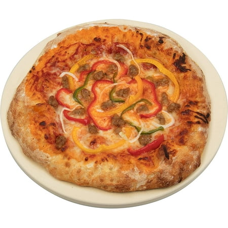 Pizza Stone for Oven, Grill, BBQ - Round 5/8 Inch Extra Thick Baking Stone- XL 16.5" Pan for Crispy Crust, Heavy Duty Cordierite Holds High Temp- Kitchen Essential