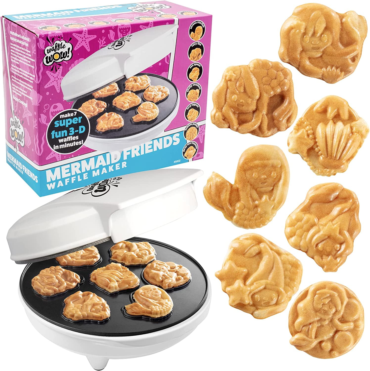 Dinosaur Mini Waffle Maker- 5 Different Shaped Dinos in Minutes