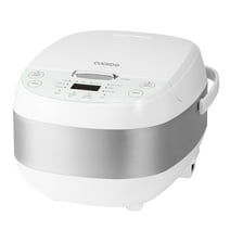 Cuckoo 6 cup (uncooked)/12 cup (cooked) Rice Cooker, 10 Menu Options: Oatmeal, Brown Rice & More, Touch-Screen, Nonstick Inner Pot, CR-0605F, White/Silver