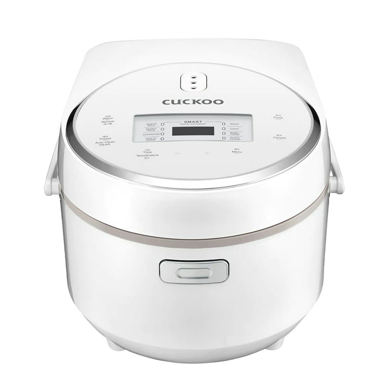 Cuckoo 12-Cup (Cooked) Rice Cooker, 10 Menu Options: Oatmeal, Brown Rice & More, Touch-Screen, Nonstick Inner Pot, Cr-0605f, White/Silver