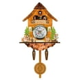 Cuckoo Clock Antique Wooden Cuckoo Birdhouse Wall Clock Home Decor