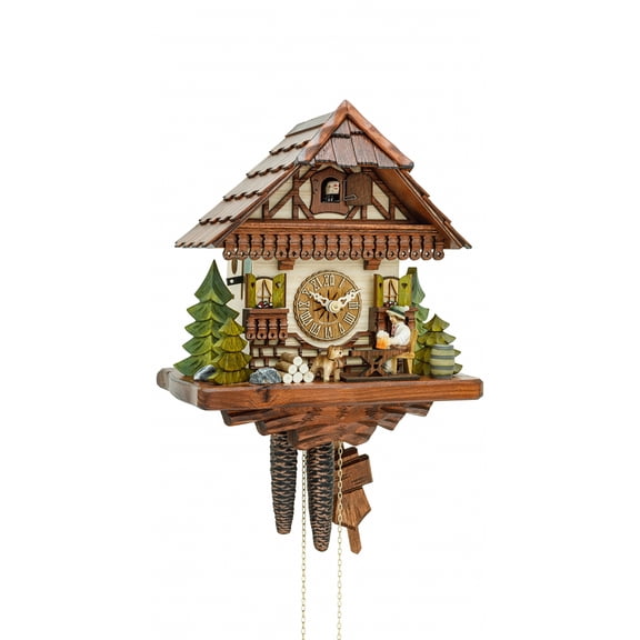 Cuckoo Clock Black Forest house with moving beer drinker KA 1628 EX