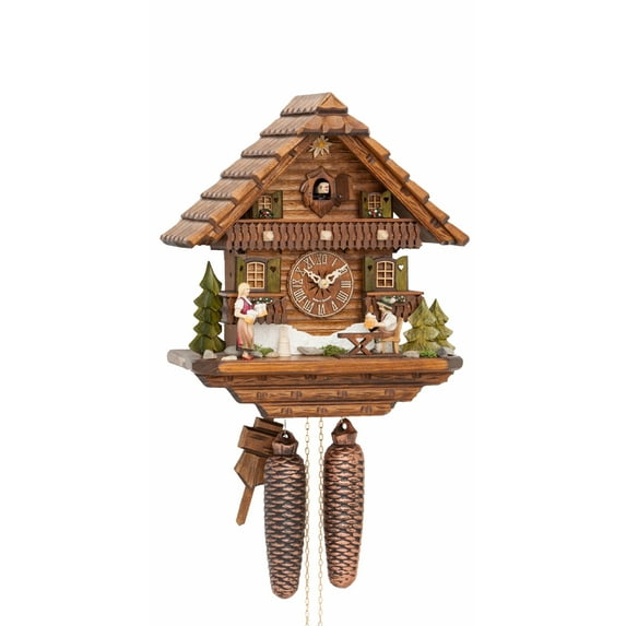 Cuckoo Clock Black Forest house with moving beer drinker KA 875 EX