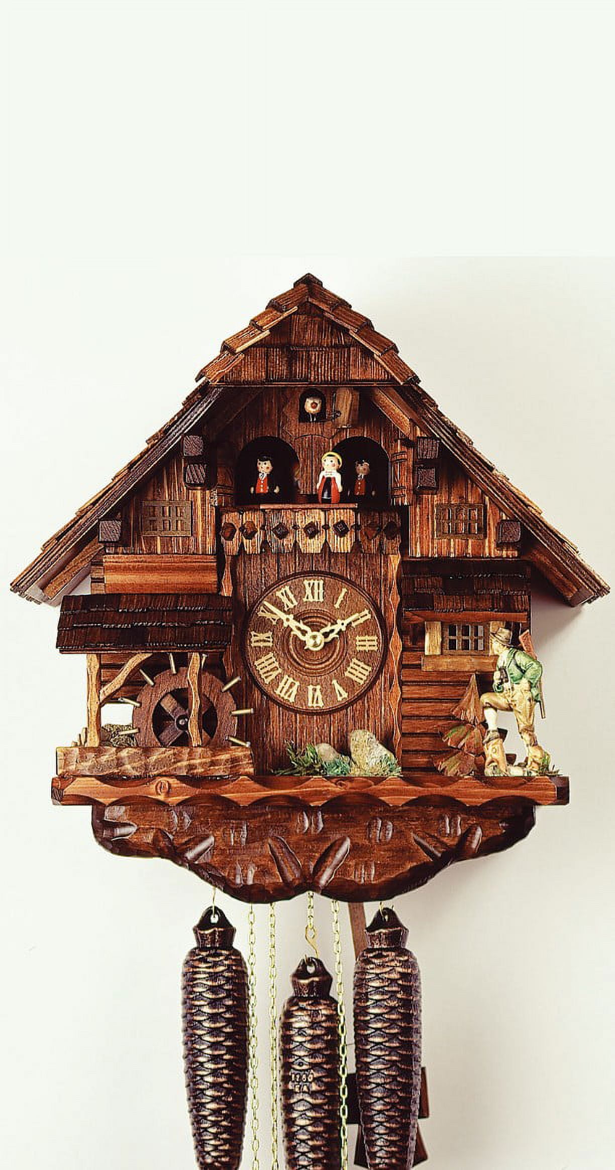 Cuckoo Clock - 8-Day Chalet with Kissing Couple - HÖNES - Fehrenbach