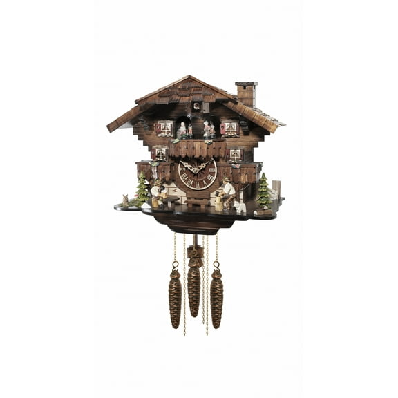 Cuckoo Clock Black forest house with music and dancers