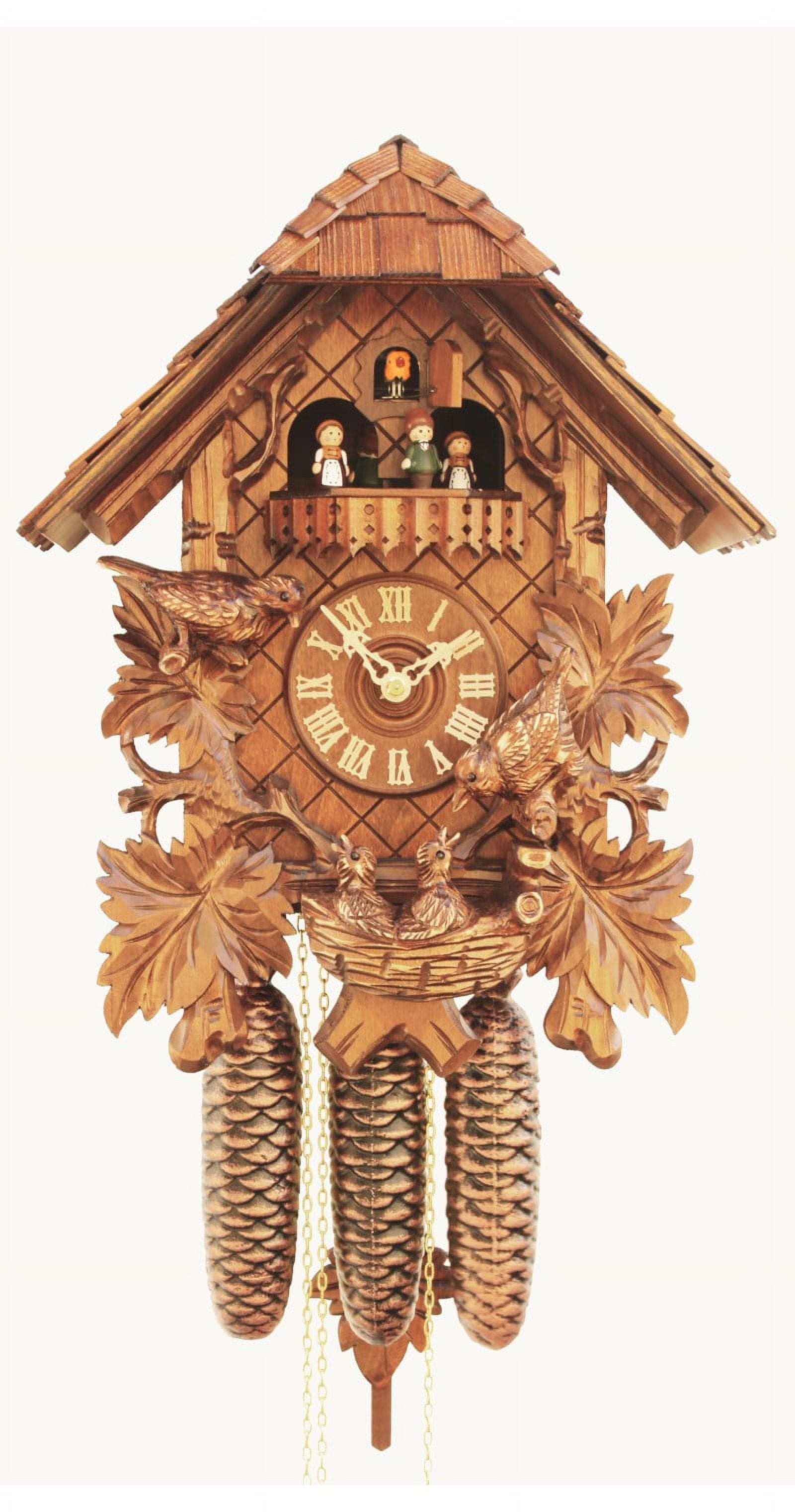 Cuckoo Clock Feeding Birds, Nest