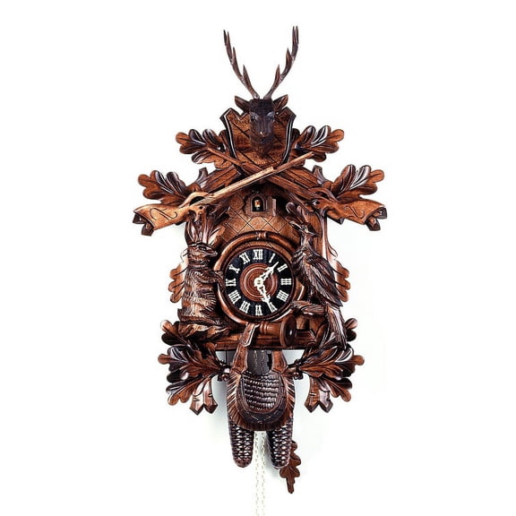 Cuckoo Clock Hunting Clock, sitting Animals