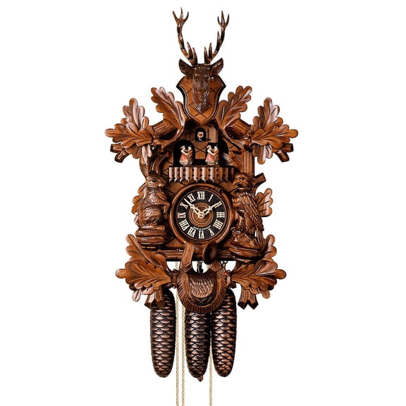 Cuckoo Clock Hunting Clock, sitting Animals