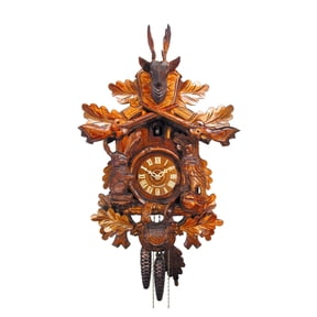 Cuckoo Clock Hunting Clock, sitting Animals