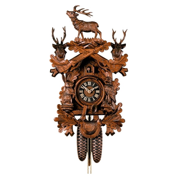 Cuckoo Clock Hunting Clock, standing Deer HO 837/4nu