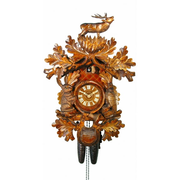 Cuckoo Clock Hunting Clock, standing Deer