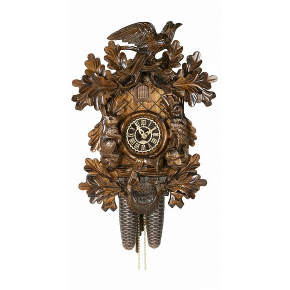 Cuckoo Clock Hunting clock, 8 day running time, walnut