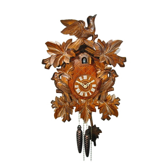 Cuckoo Clock Seven Leaves, three Birds