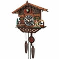 thumbnail image 1 of Cuckoo Clock Traditional Chalet Forest House Clock Handcrafted Wooden Wall P-endulum Quartz Clock, 1 of 9
