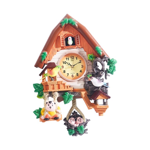 Cuckoo Clock Watch Mute European Style Creative Hanging Birdhouse Wall